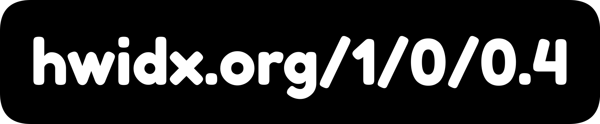 The hwidx.org URL as a QR code with label mark