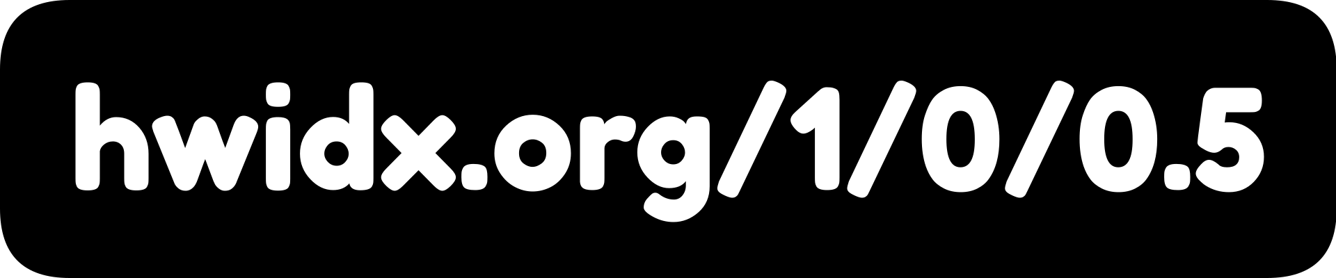 The hwidx.org URL as a QR code with label mark