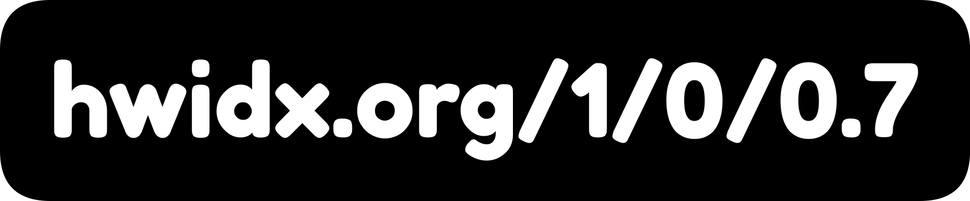 The hwidx.org URL as a QR code with label mark