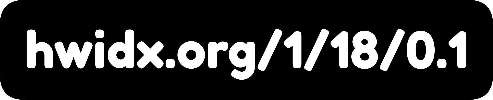 The hwidx.org URL as a QR code with label mark