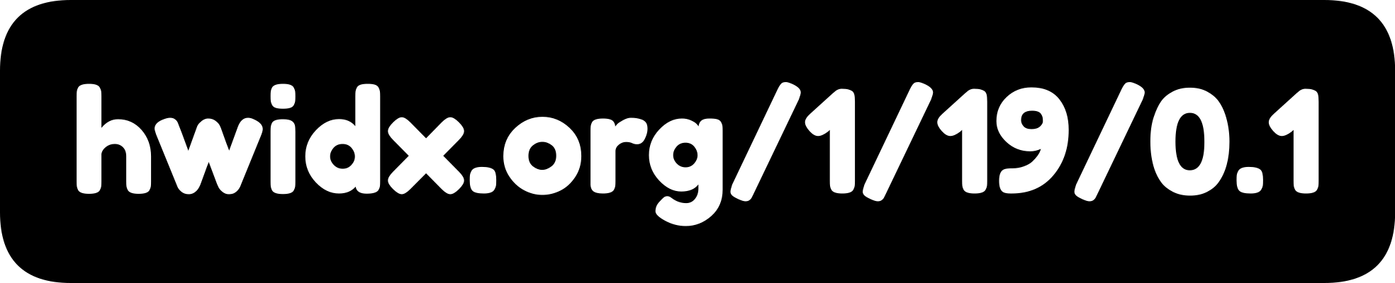 The hwidx.org URL as a QR code with label mark