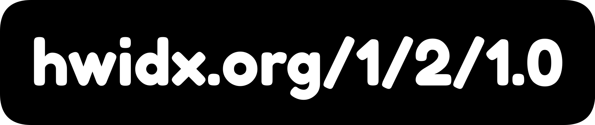 The hwidx.org URL as a QR code with label mark