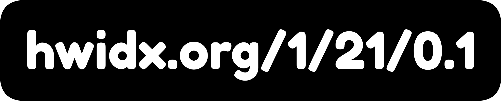 The hwidx.org URL as a QR code with label mark