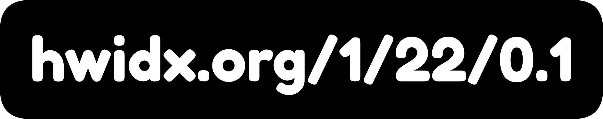 The hwidx.org URL as a QR code with label mark