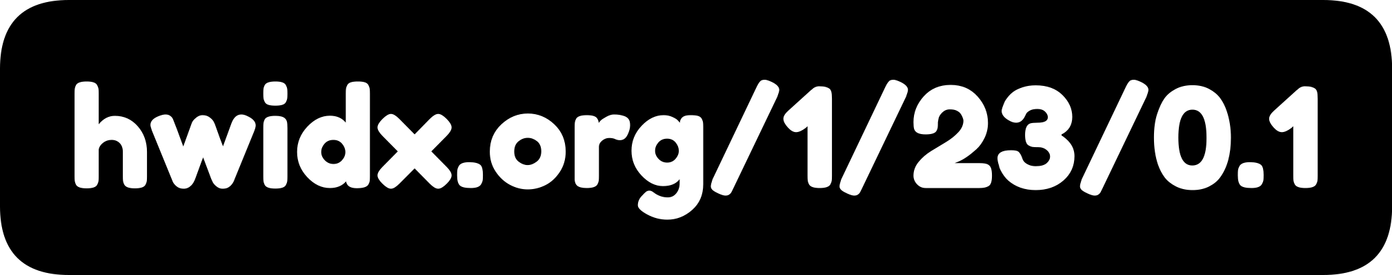 The hwidx.org URL as a QR code with label mark