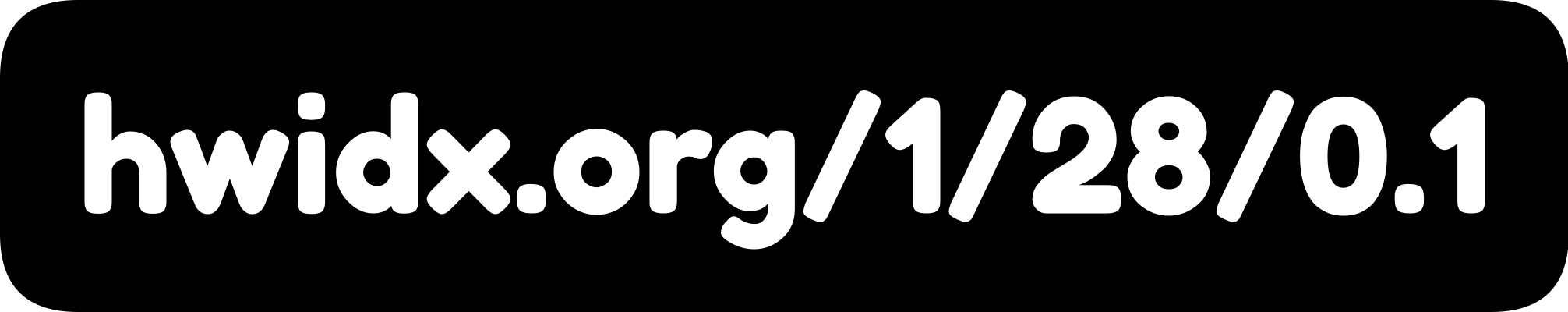 The hwidx.org URL as a QR code with label mark