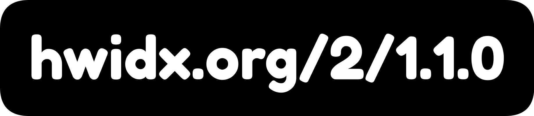 The hwidx.org URL as a QR code with label mark