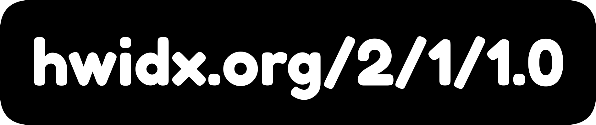 The hwidx.org URL as a QR code with label mark