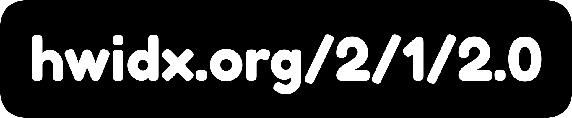 The hwidx.org URL as a QR code with label mark