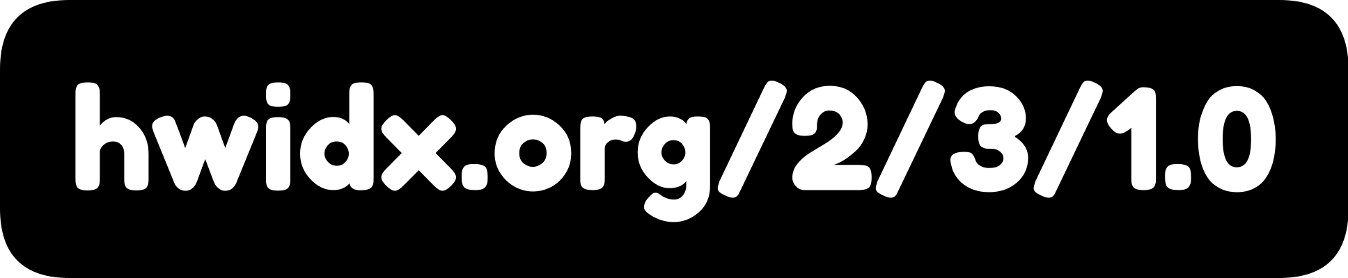 The hwidx.org URL as a QR code with label mark