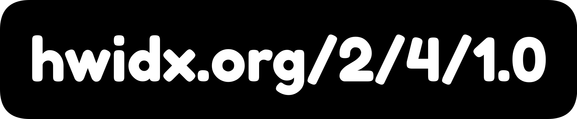 The hwidx.org URL as a QR code with label mark