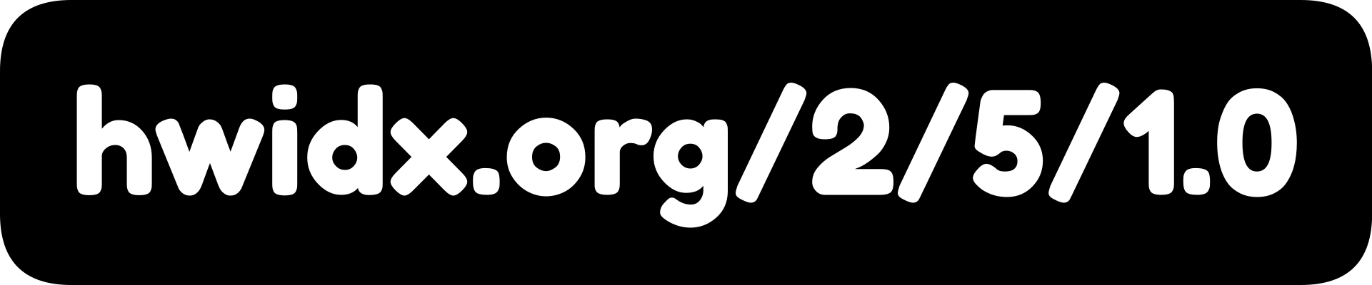 The hwidx.org URL as a QR code with label mark