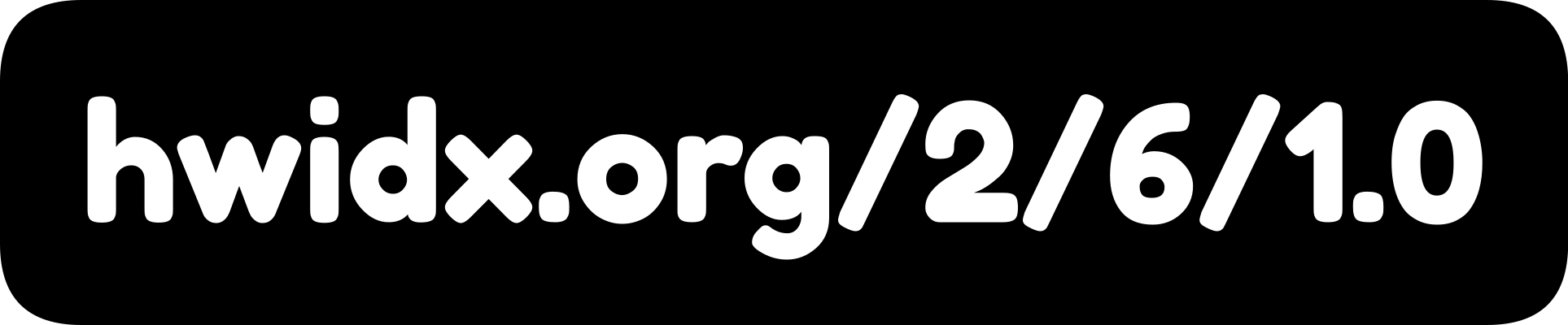 The hwidx.org URL as a QR code with label mark