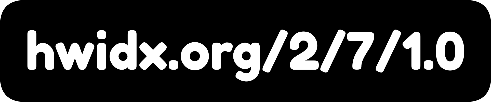 The hwidx.org URL as a QR code with label mark